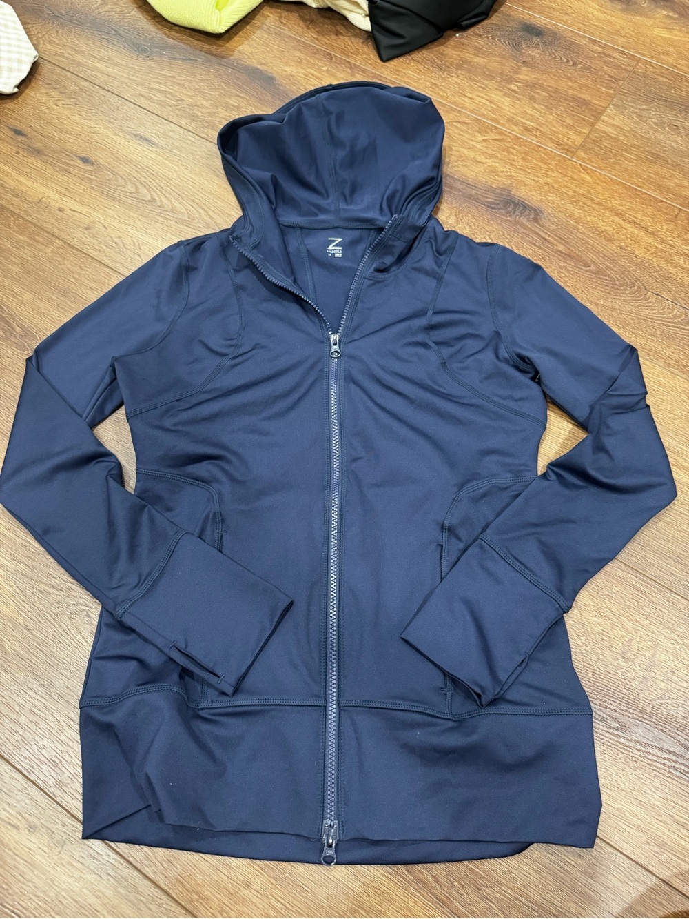 Zella Navy Full-Zip Hooded Performance Jacket